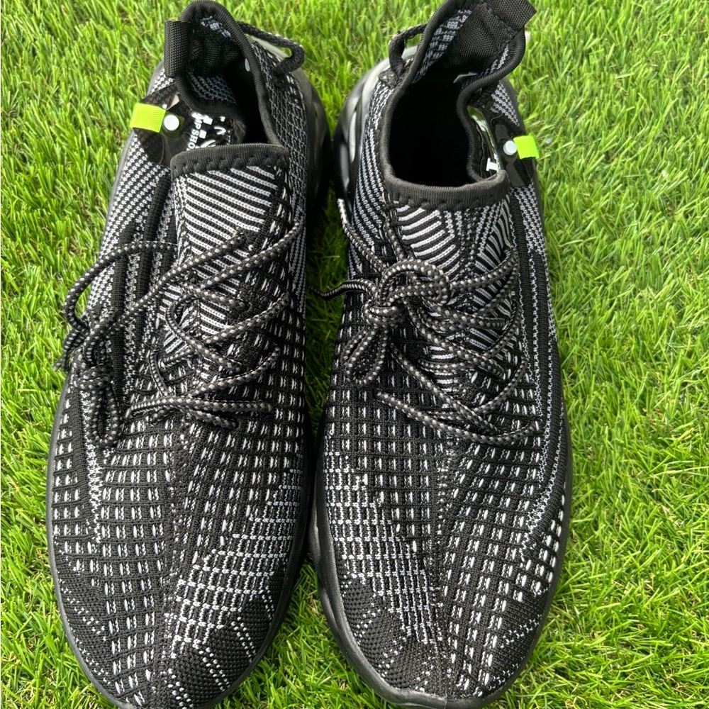 Black and White Patterned Sneakers